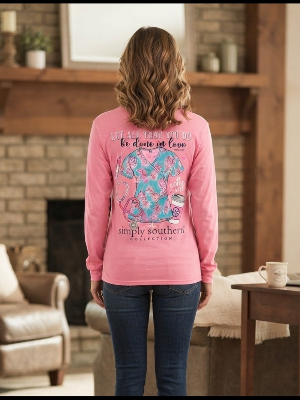Simply Southern Pink Long-Sleeve Graphic Tee